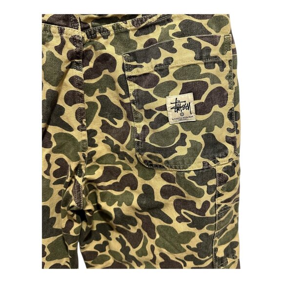 Stüssy 100% Cotton Camo Workgear Cargo Style Pants - Size 32 - Picture 8 of 16